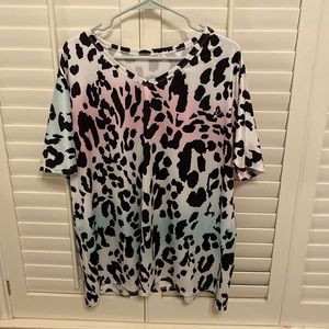 Watercolor Animal Print Tee
